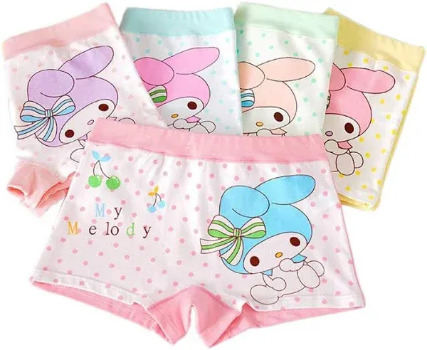 Girls Cotton Underwear Soft Boy Shorts Kids Boxer Briefs Panties(Pack of 5)