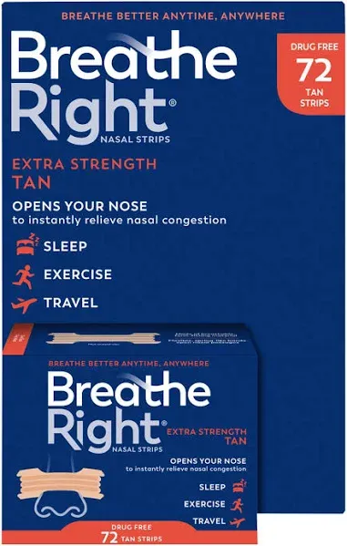 Breathe Right Extra Strength Tan Nasal Strips - 26 Count