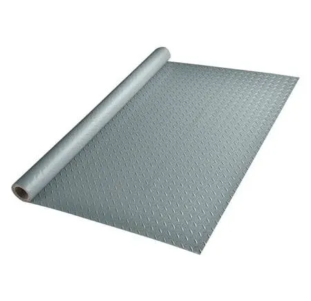 6x3 Ft Garage Floor Mat Roll Flooring Protector Cover Gray PVC For Motorcycle