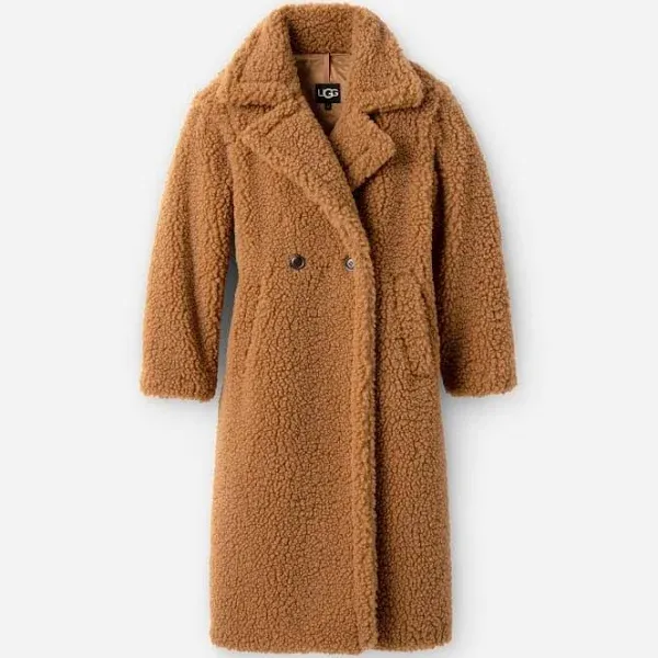 UGG Women's Gertrude Long Teddy Coat