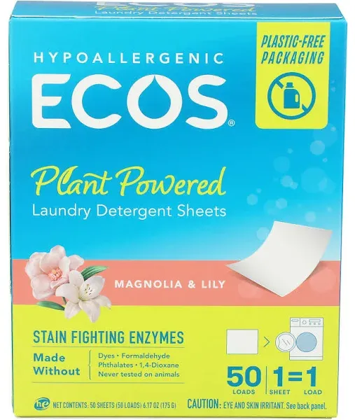 ECOSNEXT™ Liquidless Laundry Detergent Sheets Magnolia &amp; Lily NO PLASTIC BOTTLE 