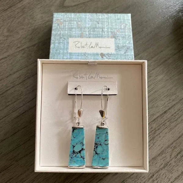 Robert Lee Morris Soho Long Drop Turquoise Earrings