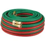 Chicago Electric 1/4 in. x 25 Ft. Grade R, Type VD Twin Welding Hose