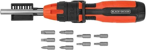 BLACK+DECKER Ratcheting Screwdriver 10 Bit