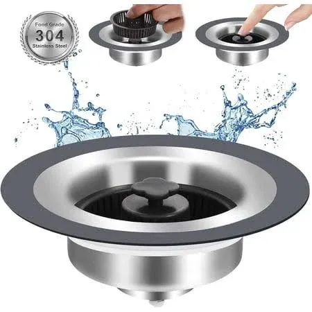 Upgraded 3 in 1 Kitchen Sink Drain Strainer and Stopper