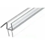 C.R. Laurence P990ws Clear Co-Extruded Bottom Wipe with Drip Rail for 3/8 inch Glass - 95 inch Stock Length