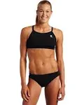 TYR Women's Durafast One Solid Diamondfit Workout Bikini - Black / M