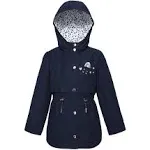 Rokka&Rolla Girls' Hooded Rain Jacket Lightweight Windbreaker Dress Trench Coat