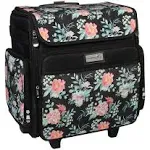 Everything Mary Collapsible Rolling Craft, Flowers - Wheeled Black 