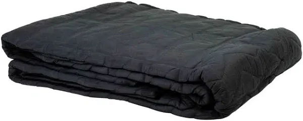 (4 Pack) 48&#034;x48&#034; Black Sound Dampening Moving Blanket w/ Grommets - Cotton/Woven