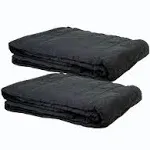 (2 Pack) Sound Dampening Blanket 96" x 80", Black, Woven Cotton/Polyester