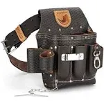 Leather Tool Pouch Belts for Men and Women One Size Brown