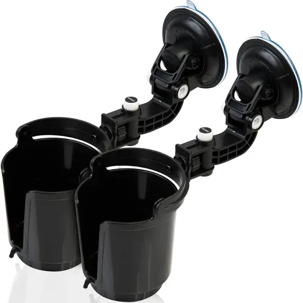 Zone Tech Recessed Folding Cup Drink Holder - 2-Pack Black 2-Pack, 