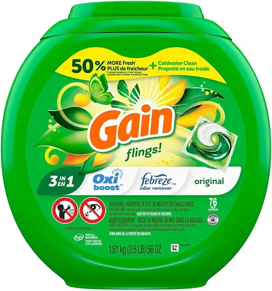 Gain Flings HE Laundry Detergent