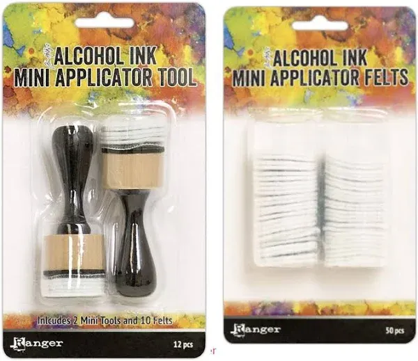 Tim Holtz Alcohol Ink Mini Applicator Tool and Replacement Felt Bundle