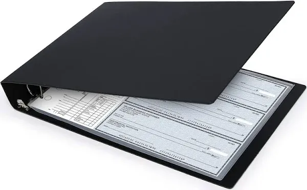 Versatile 3-Ring Check Binder with Reinforced Edges for Business Documents