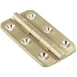 Keenkee 4 Pcs Brushed Solid Brass Butt Hinges