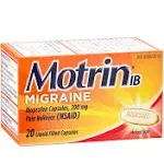 Motrin IB Migraine Relief 200 MG Ibuprofen Liquid Gel Caps, 20 ct | CVS