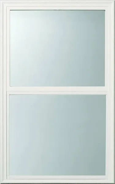 ODL Venting Entry Door Glass Replacement for Home Improvement - 24" x 38" Exterior or Front Door Inserts Glass Kit with Double Pane Tempered Clear Glass for House (Vertical Slide) - White Frame