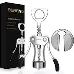 Premium Wing Corkscrew Wine Opener with Multifunctional Bottles Opener - Zinc Alloy Upgrade