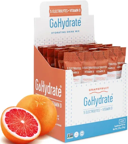 Electrolyte Drink Mix - A Naturally Flavored, Sugar Free, Low Sodium, Hydration Powder (Grapefruit, 30 Count (Pack of 1))