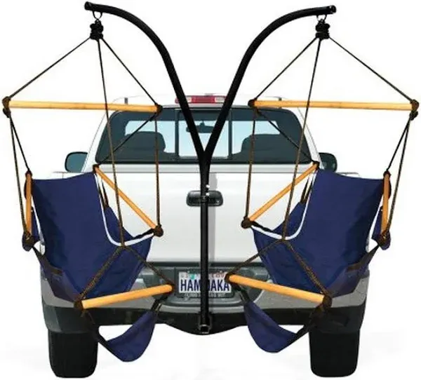 Hammaka Trailer Hitch Stand and Cradle Chairs Combo - Blue