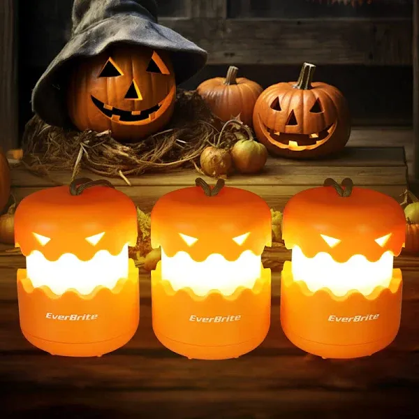 EverBrite 3-Pack Halloween Pumpkin Lantern