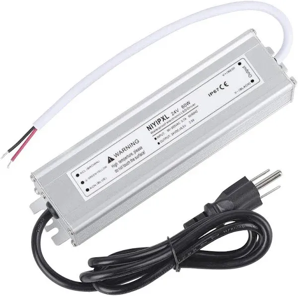 LED Driver 100 Watts 100-264V AC to 24V DC 4.16A Power Supply Waterproof Low Voltage Transformer Ultra Thin Converter for Indoor Outdoor LED Lights