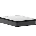 Flash Furniture Capri Comfortable Sleep Euro Pillow Top 13" Hybrid Pocket Spring Supportive Relief Mattress in A Box - Full White