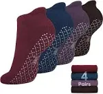 unenow Unisex Non Slip Grip Socks with Cushion for Yoga Pilates Barre Home & Hospital