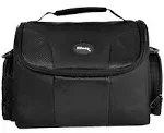 Padded Water Resistant Gadget Bag for Canon Nikon Sony Cameras (Black)