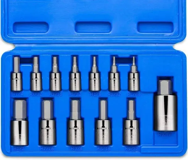 10075A SAE Hex Bit Socket Set | 13-Piece Set | S2 Steel