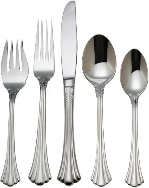 Lenox Reed And Barton 1800 5-Piece Flatware Place Setting, Silver