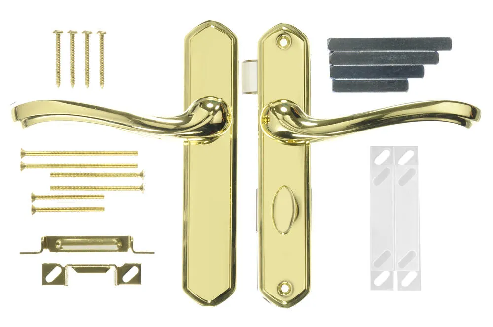 Hampton Castellan Surface Lever Mount Latch Polished Brass VCA112PB