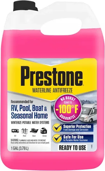 AF225 - Prestone Gallon -100 deg F RV and Marine Antifreeze