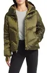 Ugg women’s Ronney Cropped Puffer Jacket- green- Size:M