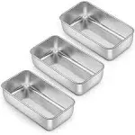 Loaf Pan Set of 3, 9 X 5 Inch Stainless Steel Loaf Pans for Baking Bread, Medium