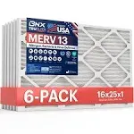 BNX TruFilter 16x25x1 Air Filter MERV 11 6-Pack - MADE IN USA - Allergen Defense