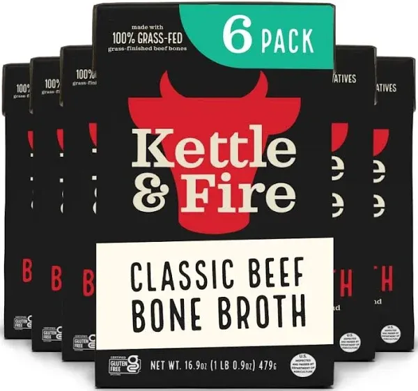 Kettle & Fire Classic Beef Bone Broth (32 oz)