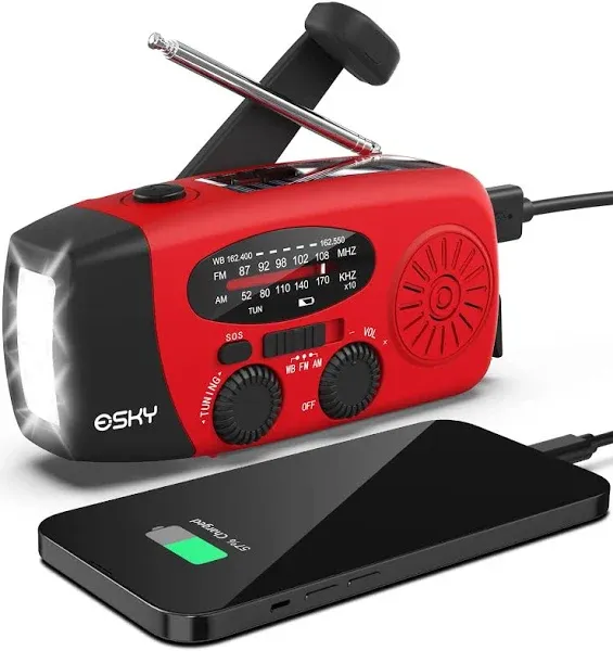 [UPGRADE] Esky Emergency Radios Hand Crank Self Powered Solar FM/AM/NOAA Weather