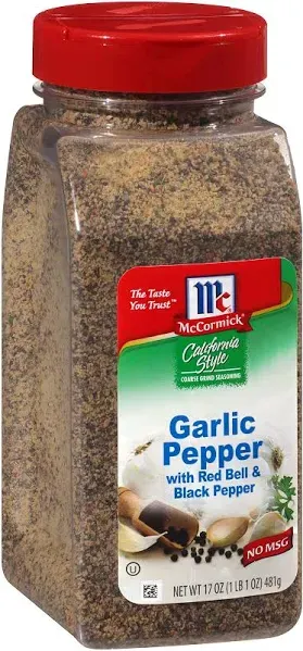 Mccormick California Style Garlic Pepper With Red Bell Black Pepper Coarse Grind Seasoning