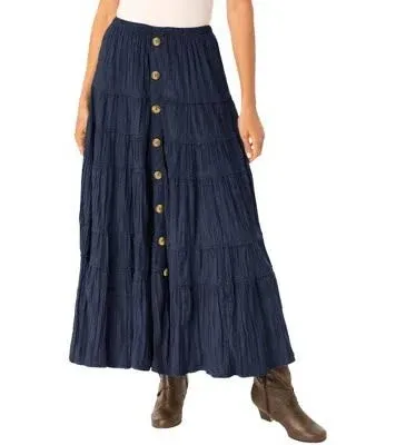 Woman Within Women's Plus Size Moleskin Skirt