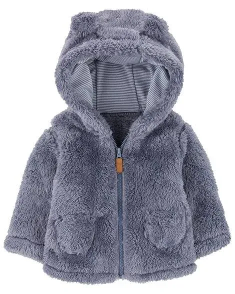 Carter's Baby Girl Sherpa Hooded Jacket with Ears