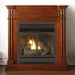 Duluth Forge Dual Fuel Ventless Fireplace - 32,000 BTU, T-Stat Control, Autumn Spice Finish