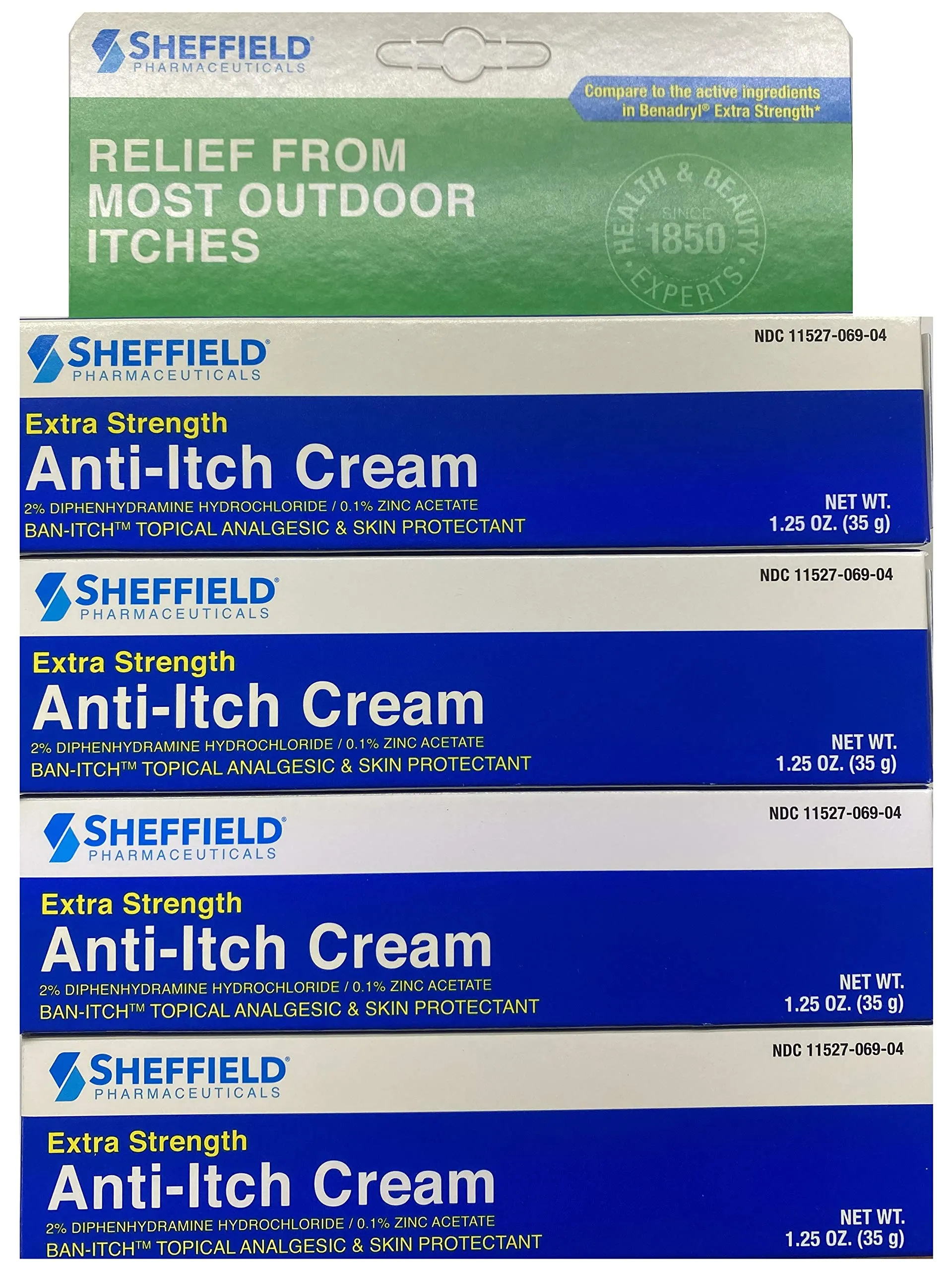 Dr. Sheffield's Anti-Itch Cream with Histamine Blocker - 1.25 Oz. (4)