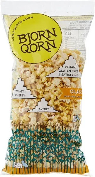 BjornQorn 'Spicy' Sun Popped Corn 1oz. :: Snacks, Chips, Crackers