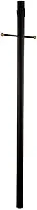 Acclaim 99BK Direct-Burial Lamp Posts Collection Smooth Lamp Post with Photocell, Crossarm & Convenience Outlet, 7', Matte Black