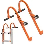 Kunzye 2 Pack Heavy Duty Ladder Roof Hook with Wheel Rubber Grip T-Bar for Damage Prevention,500 lbs Weight Ratin,Fast & Easy to Access Steep Roof