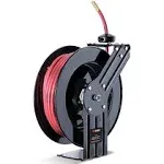 HRRUB380503 Industrial Grade Retractable Air Hose Reel with 50-Foot Rubber Air H