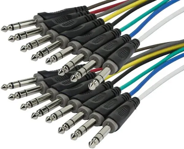 Monoprice 3ft 8-Channel 1/4Inch TRS male to 1/4Inch TRS male Snake Cable